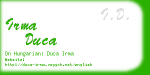 irma duca business card